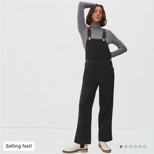 Everlane Canvas Overalls Black